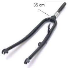 Voorvork 28x 1 1/2 Tour unicrown zwart