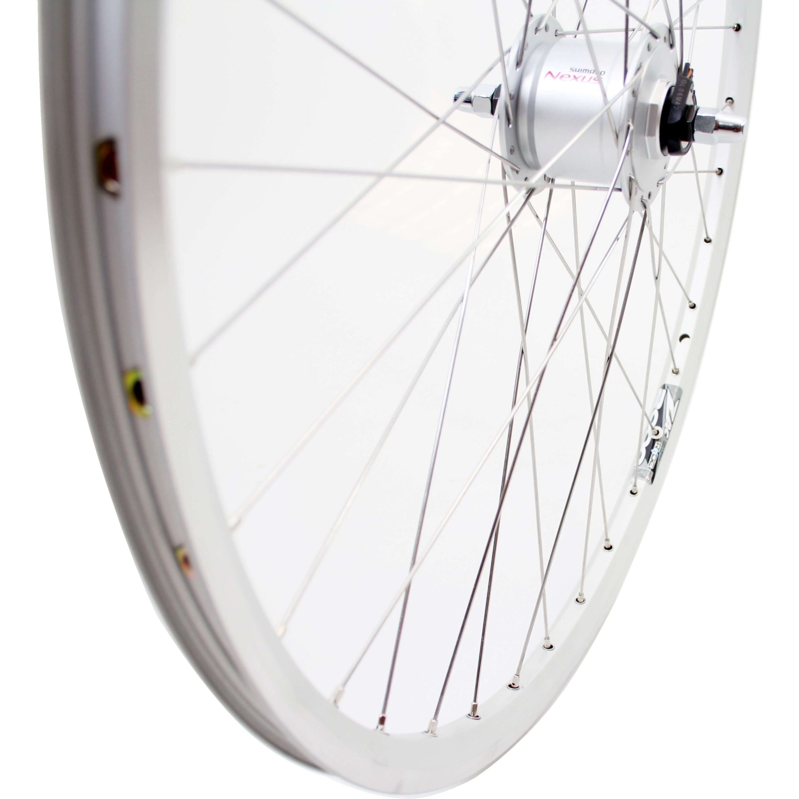 Roland voorwiel 28 naafdynamo DH3N31 ZAC2000 zilver RVS spk