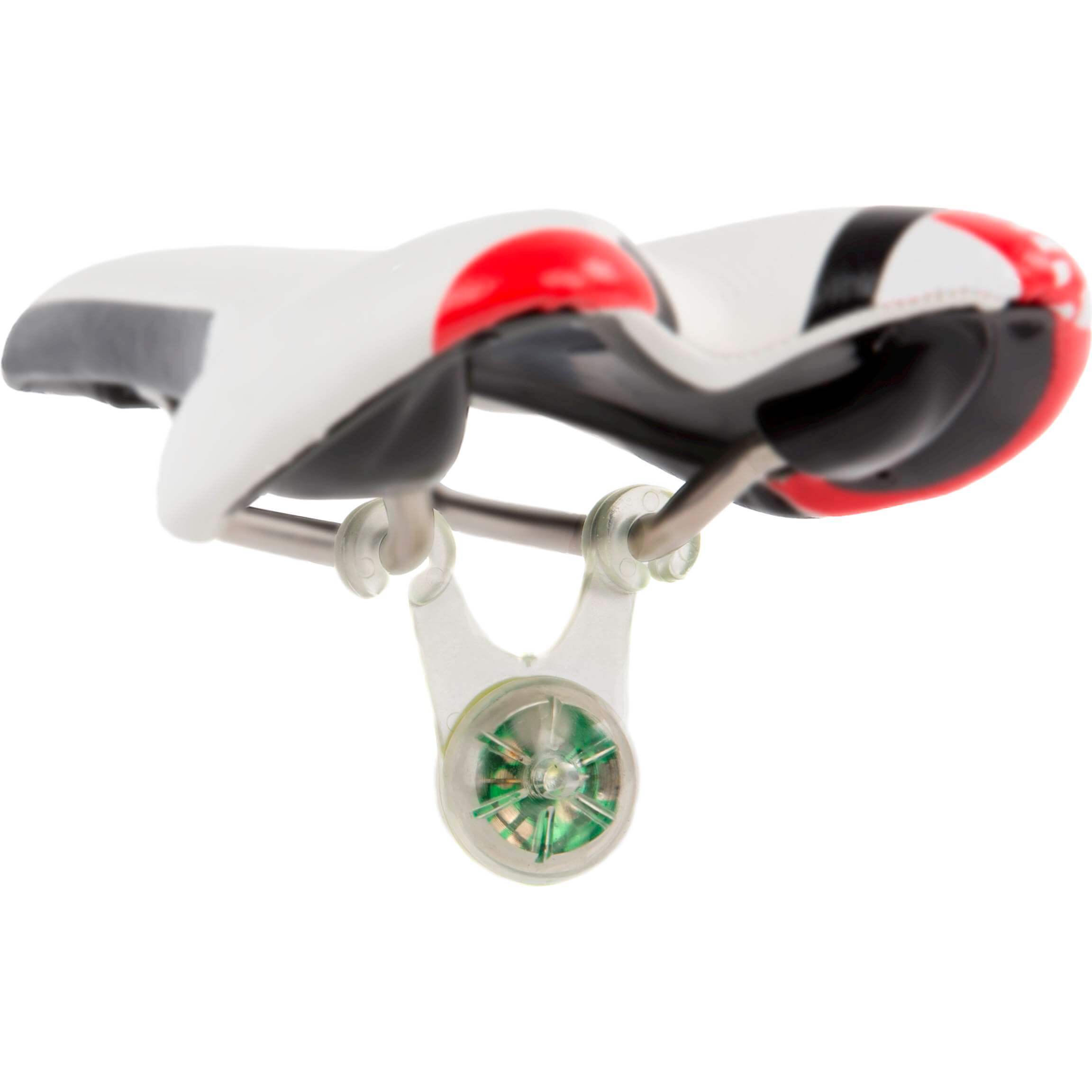 IKZI Light achterlicht rond batterij zadelbrug rood