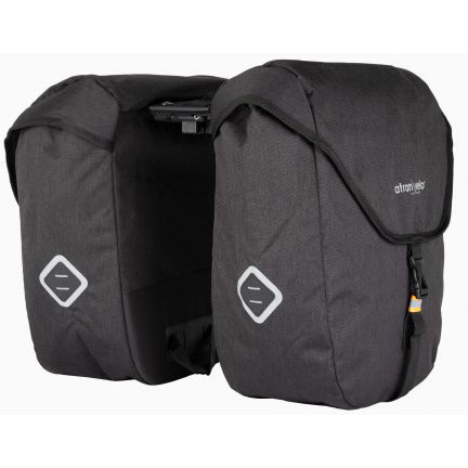 AtranVelo dubbele tas Zap met AVS adapter 25l zwart