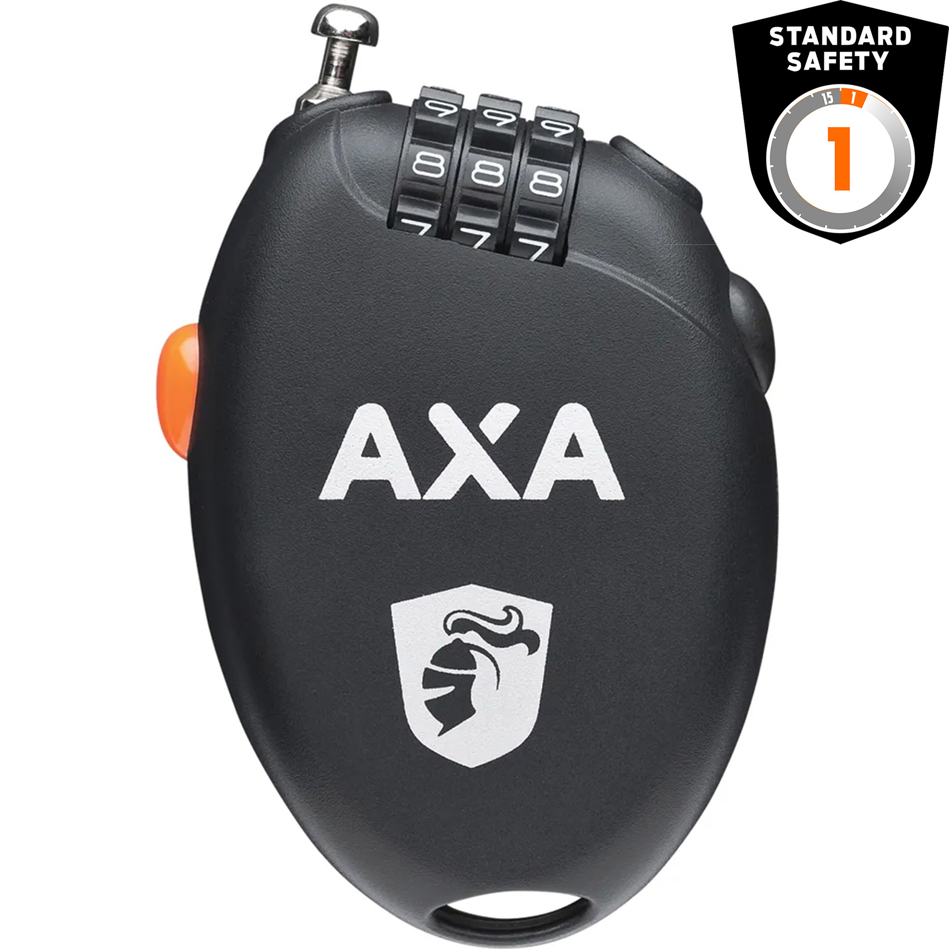 AXA kabelcijferslot Roll 75cm zwart