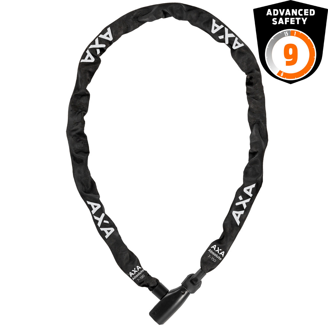 AXA kettingslot Absolute 7-150 150cm/7mm zwart