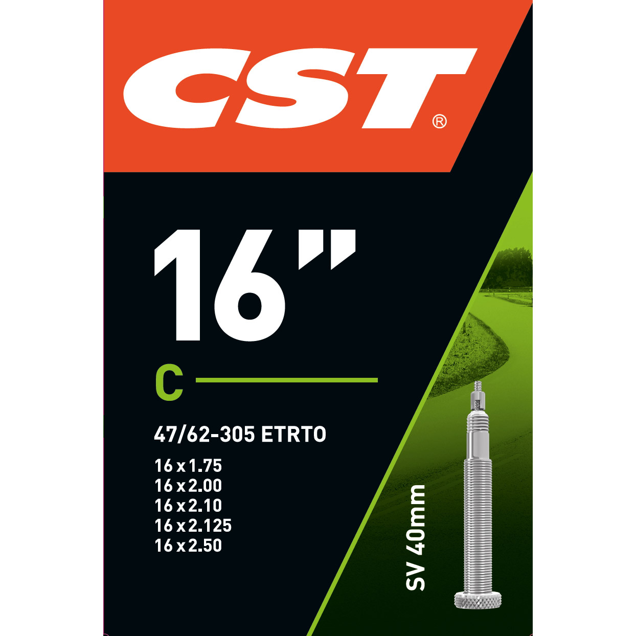 CST binnenband 16" 47/62-305 FV 40mm
