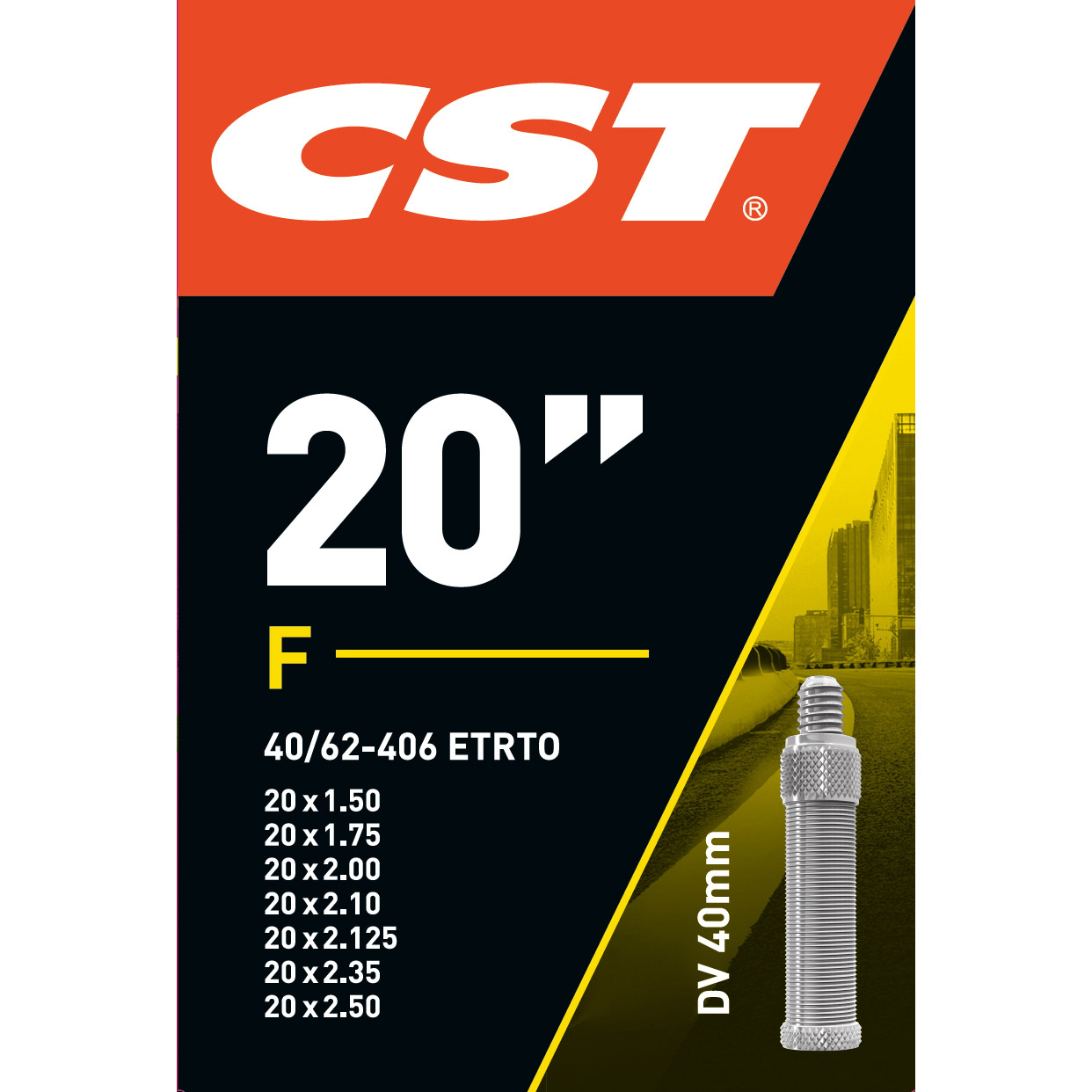 CST binnenband 20" 40/62-406 HV 40mm