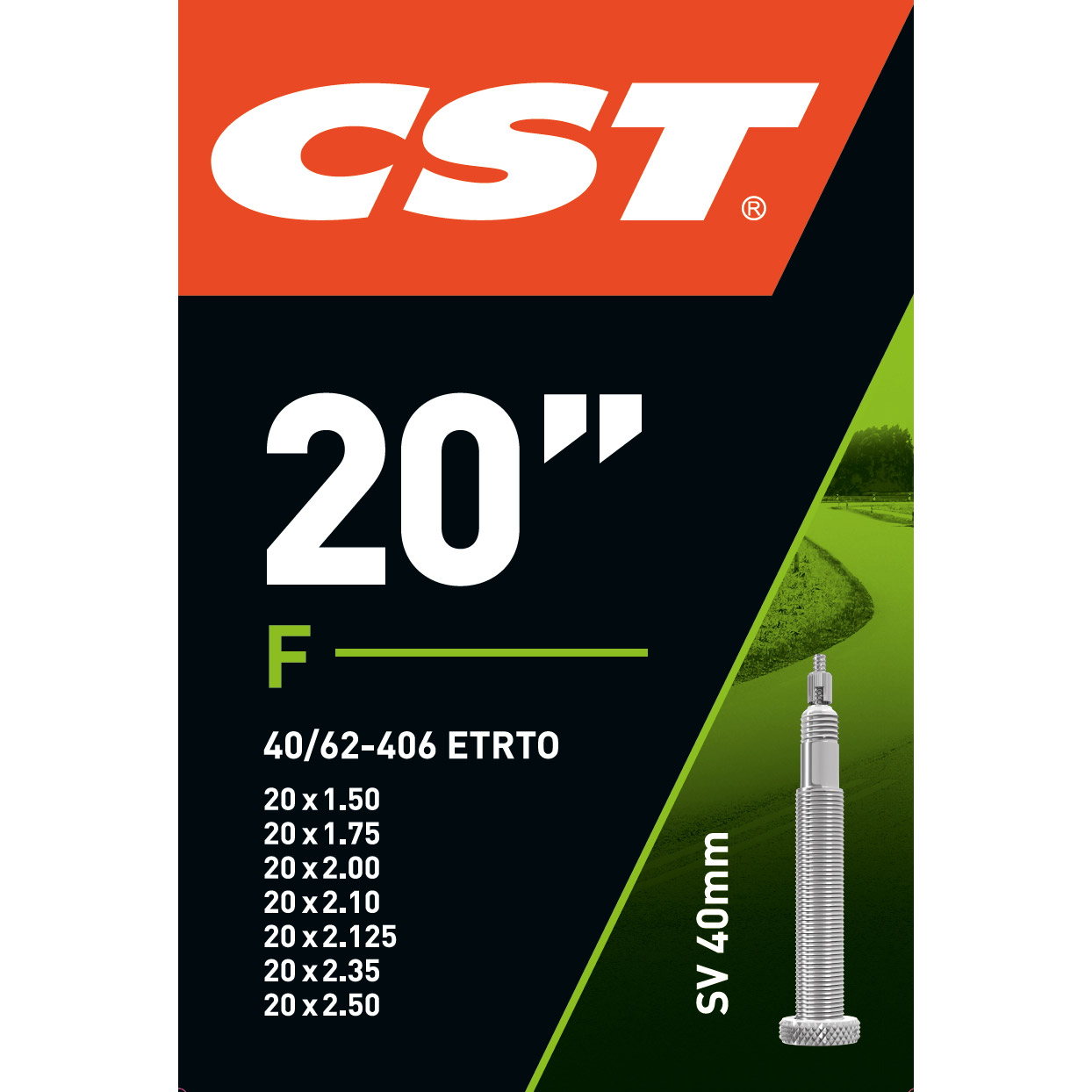 CST binnenband 20" 40/62-406 FV 40mm