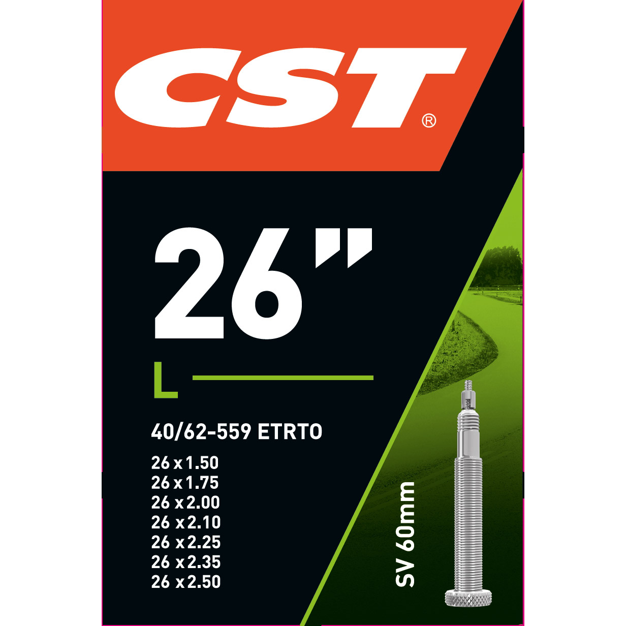 CST binnenband 26" 40/62-559 FV 60mm