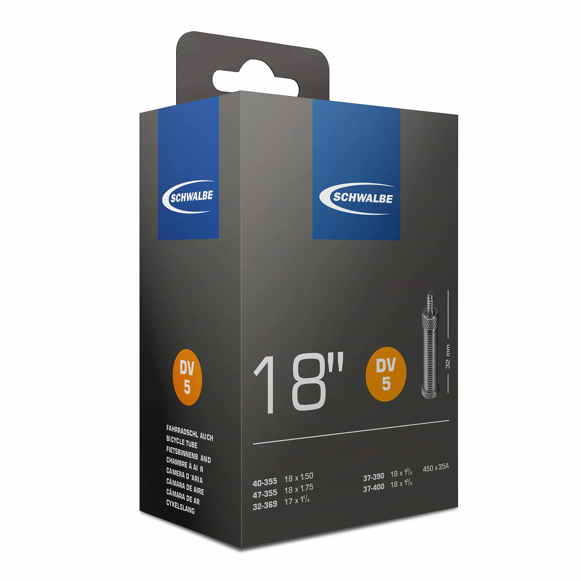 Schwalbe binnenband DV5 18" 32/47-355/400 HV 32mm