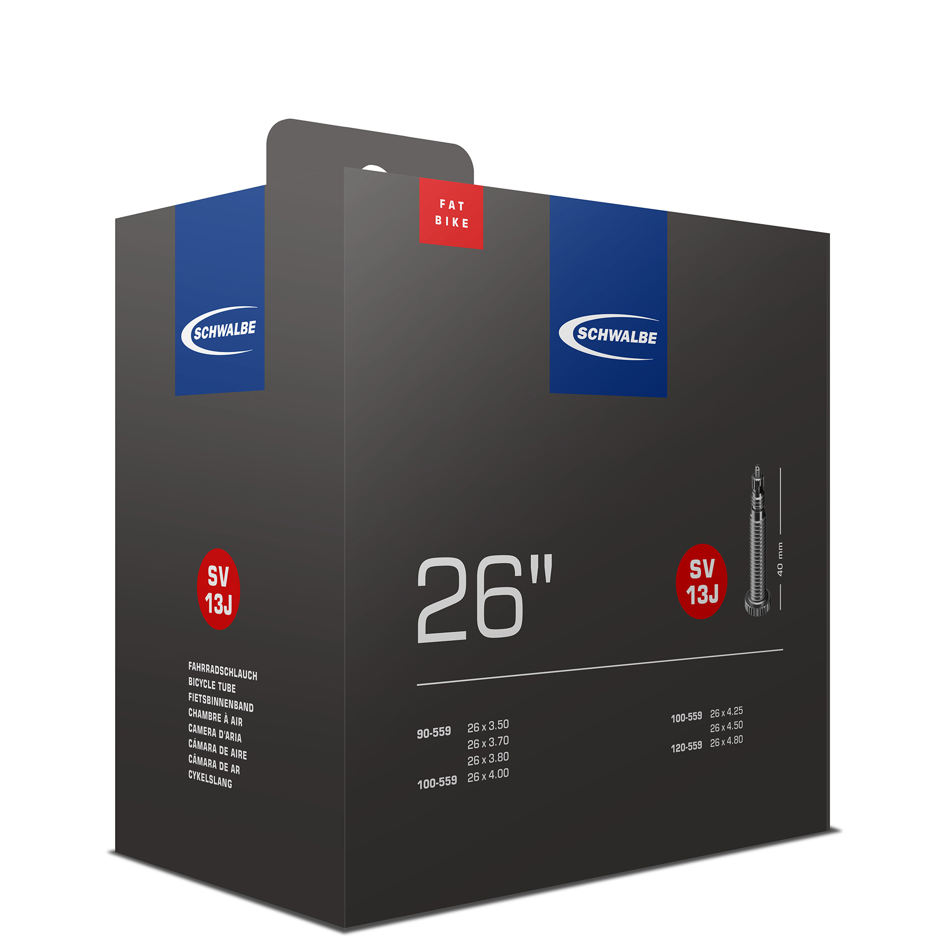 Schwalbe binnenband SV13J 26" 90/120-559 FV 40mm