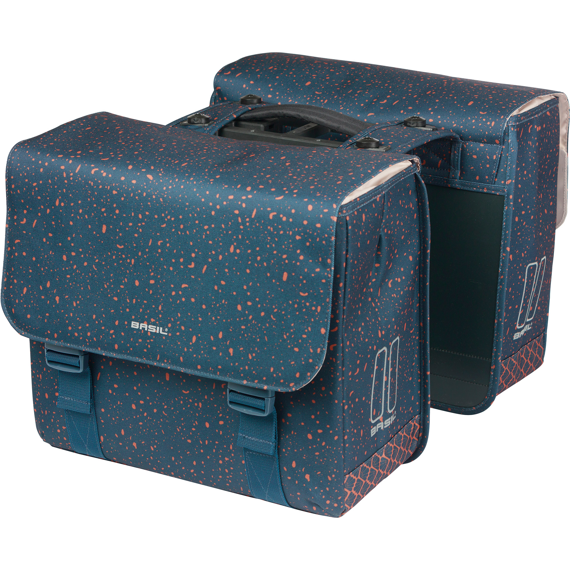 Basil dubbele tas Flair MIK 35l marineblauw