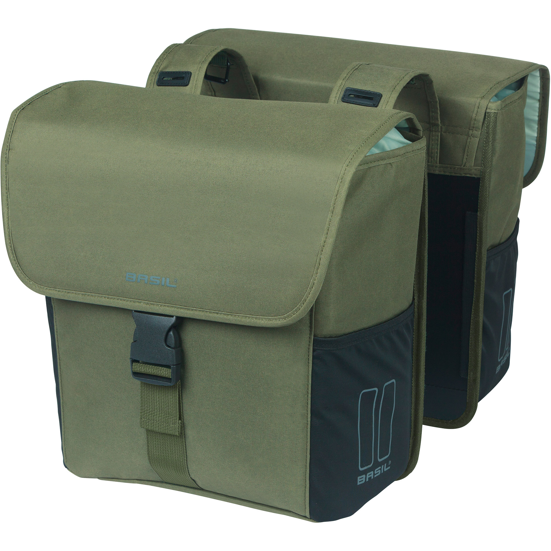 Basil dubbele tas Go 32l donkergroen