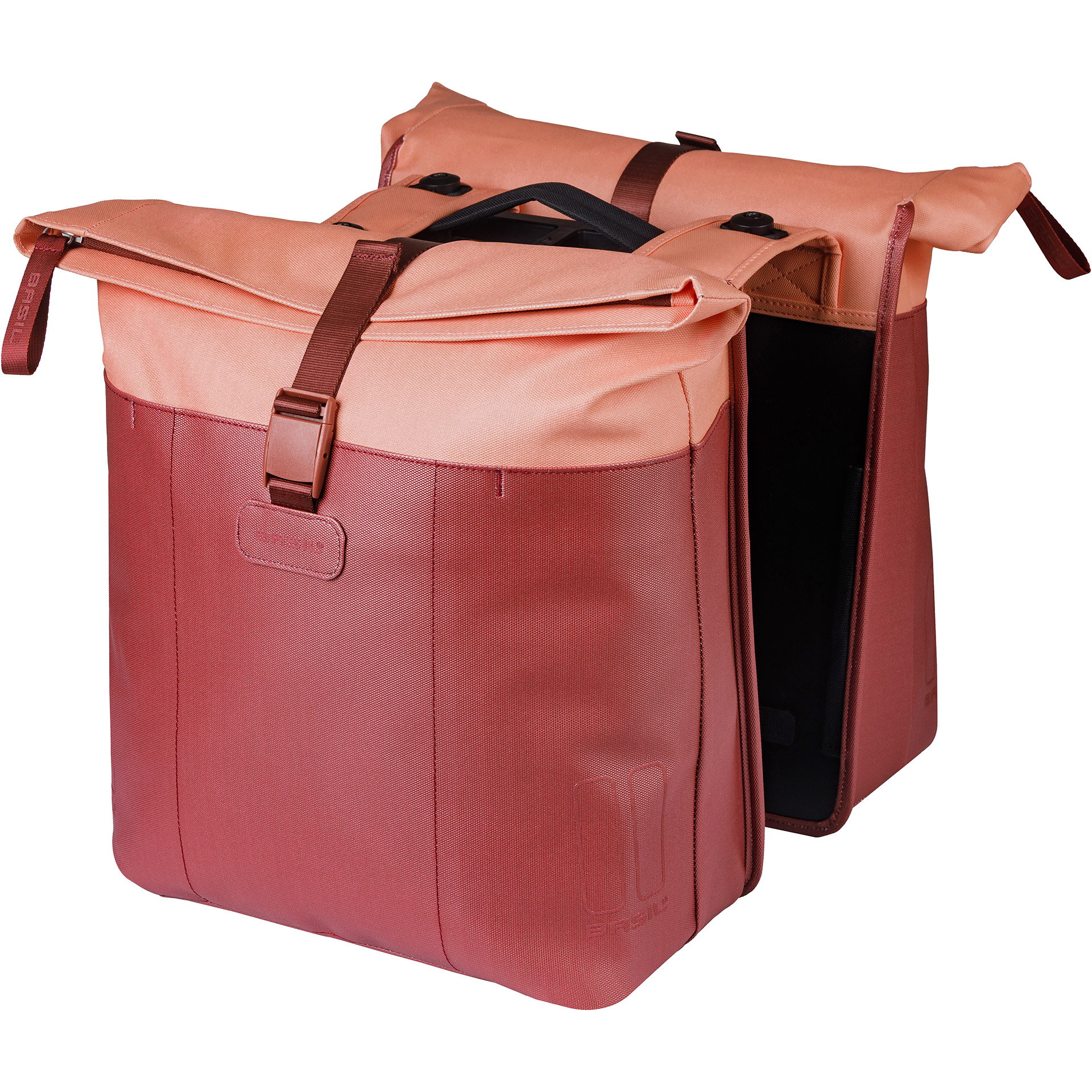 Basil dubbele tas Vive MIK 28-35l bordeaux/roze
