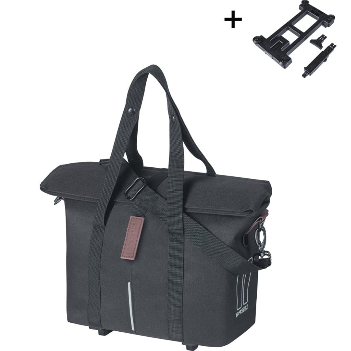 Basil handtas City MIK-KF-hook 8-11l zwart