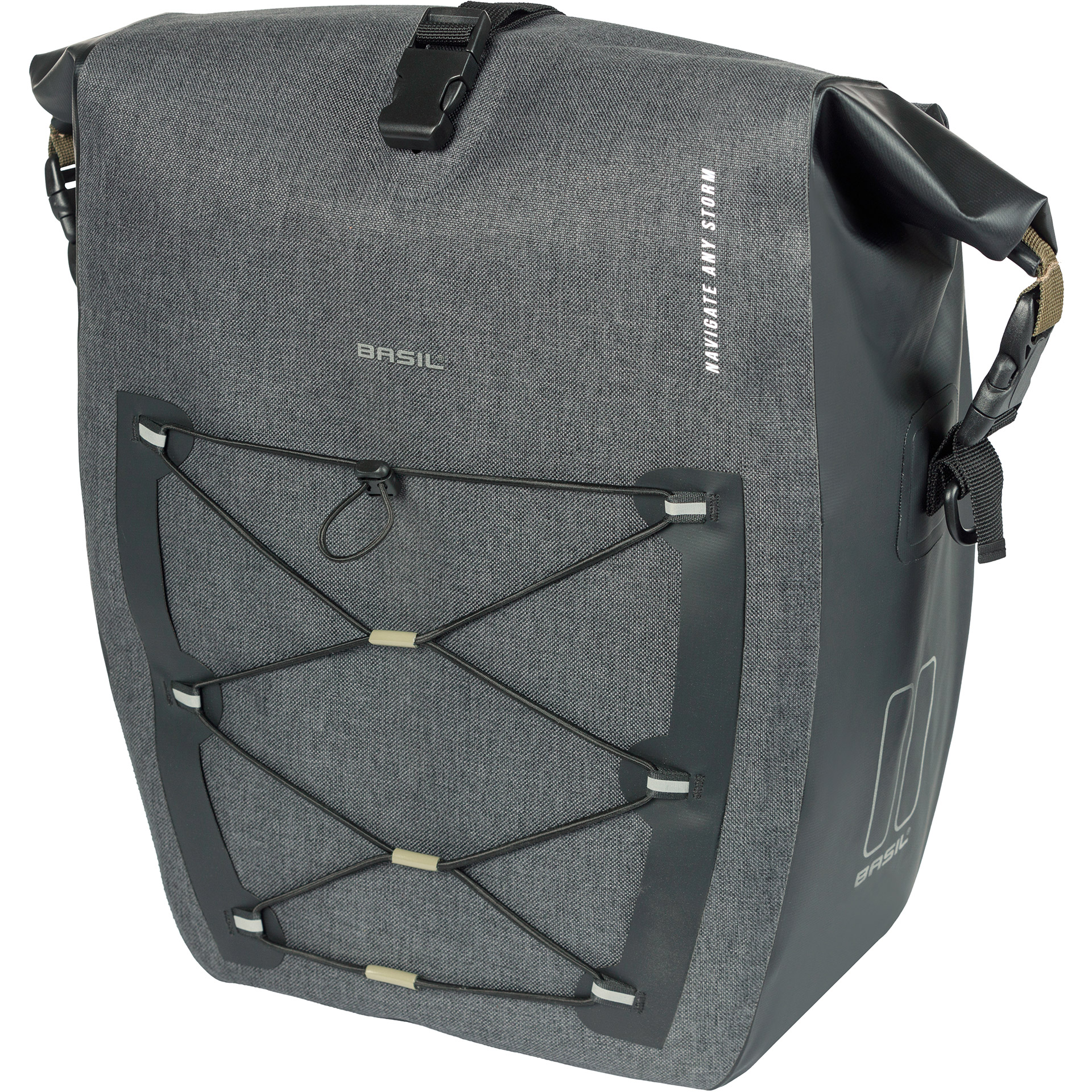 Basil enkele tas Navigator Storm MIK Hooks 25-31l zwart