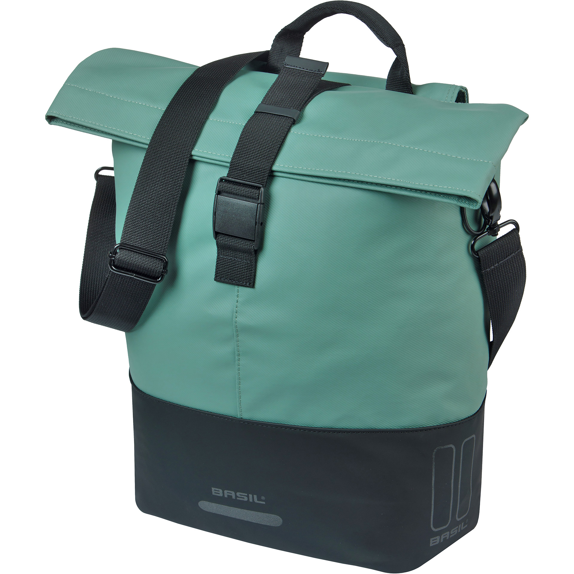 Basil shopper Cove MIK Hooks 14-16l zilvergroen/zwart
