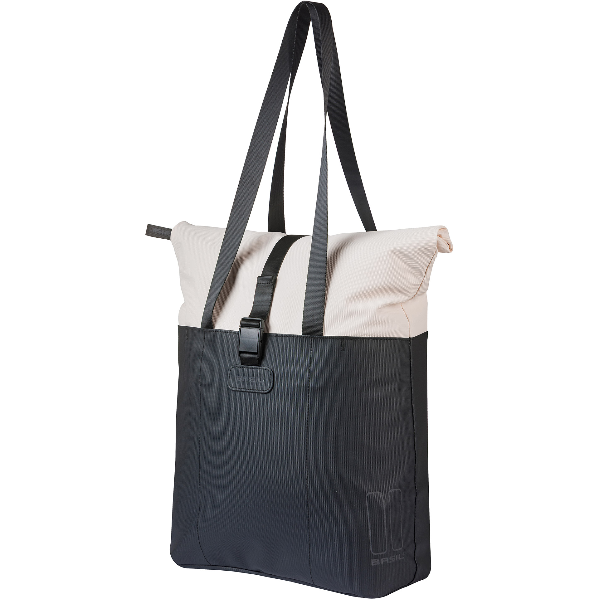 Basil shopper Vive MIK Hooks 15-20l gebroken wit/zwart