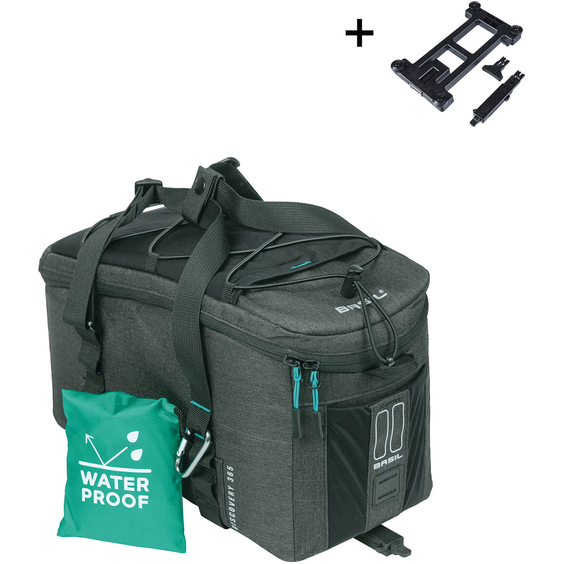 Basil bagagedragertas Discovery 365D M MIK 9l zwart