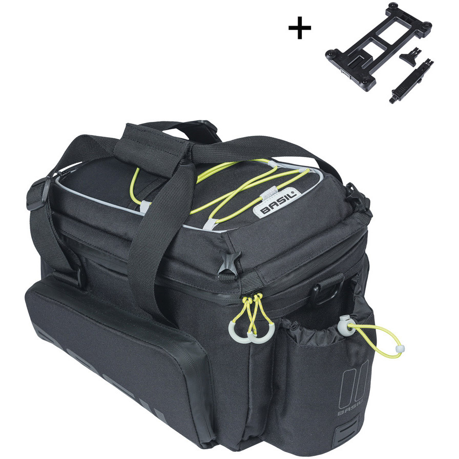 Basil bagagedragertas Miles XL Pro MIK 9-36l zwart/lime