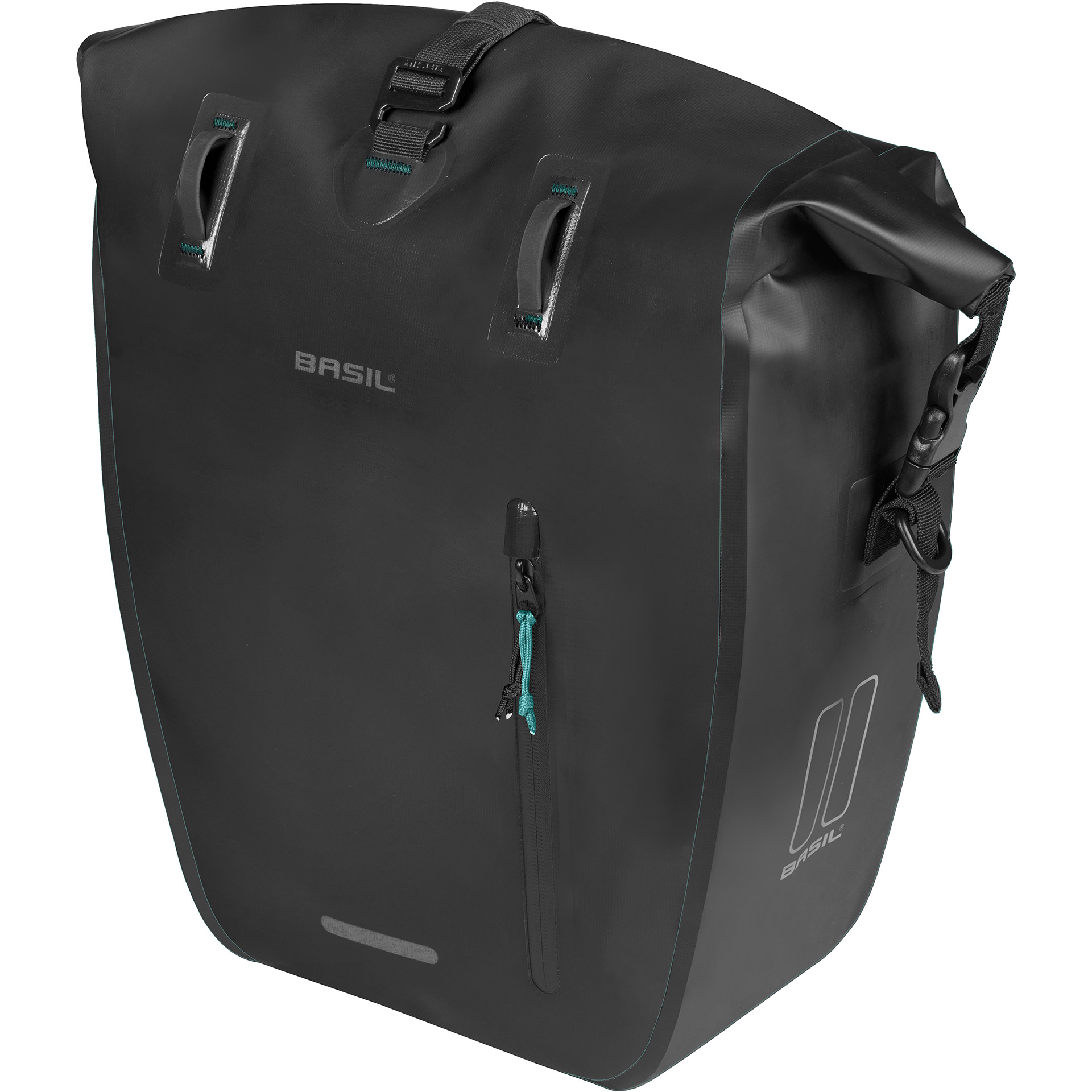 Basil enkele tas Rivo Tarpaulin MIK Hooks 25-31l zw