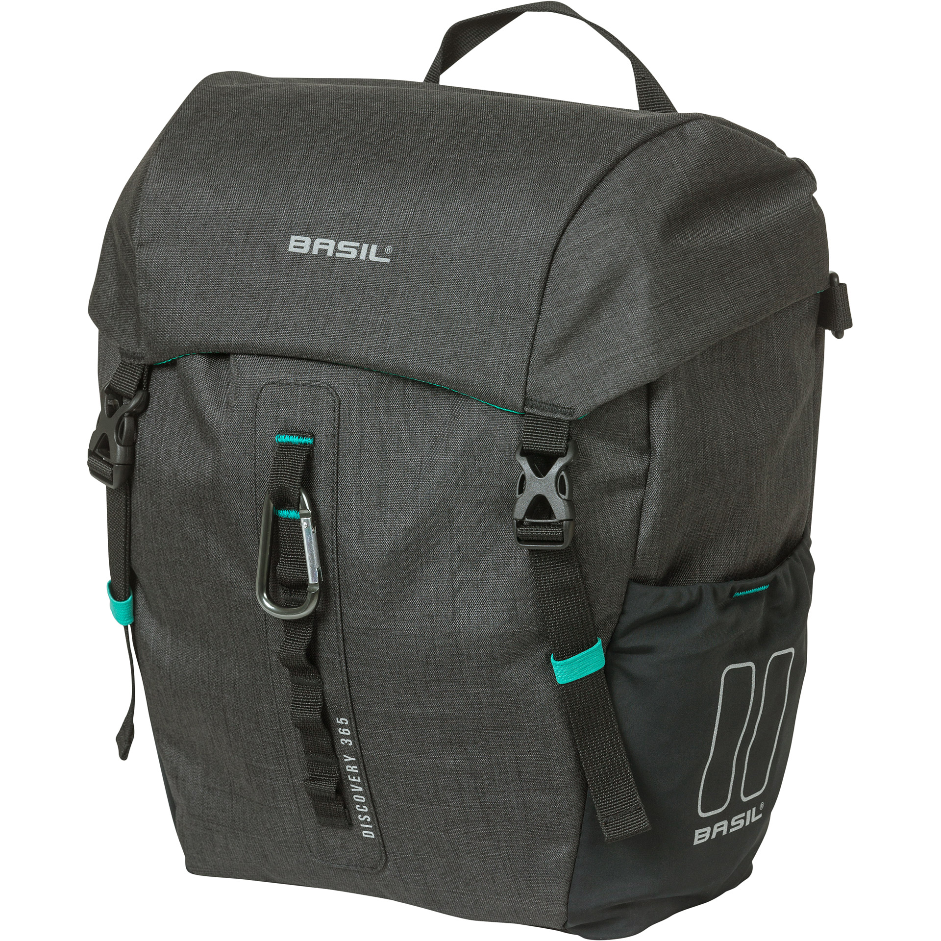 Basil enkele tas Discovery 365D 9l MIK Hooks zwart