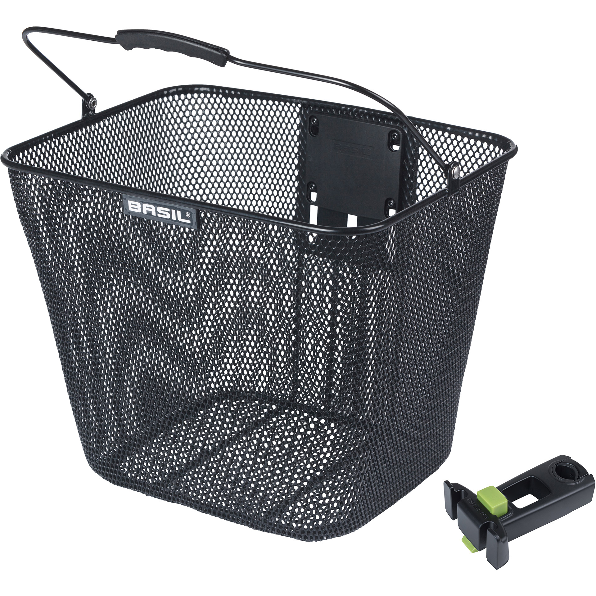 Basil mand Bilbao KlickFix met stuurpenhouder zwart