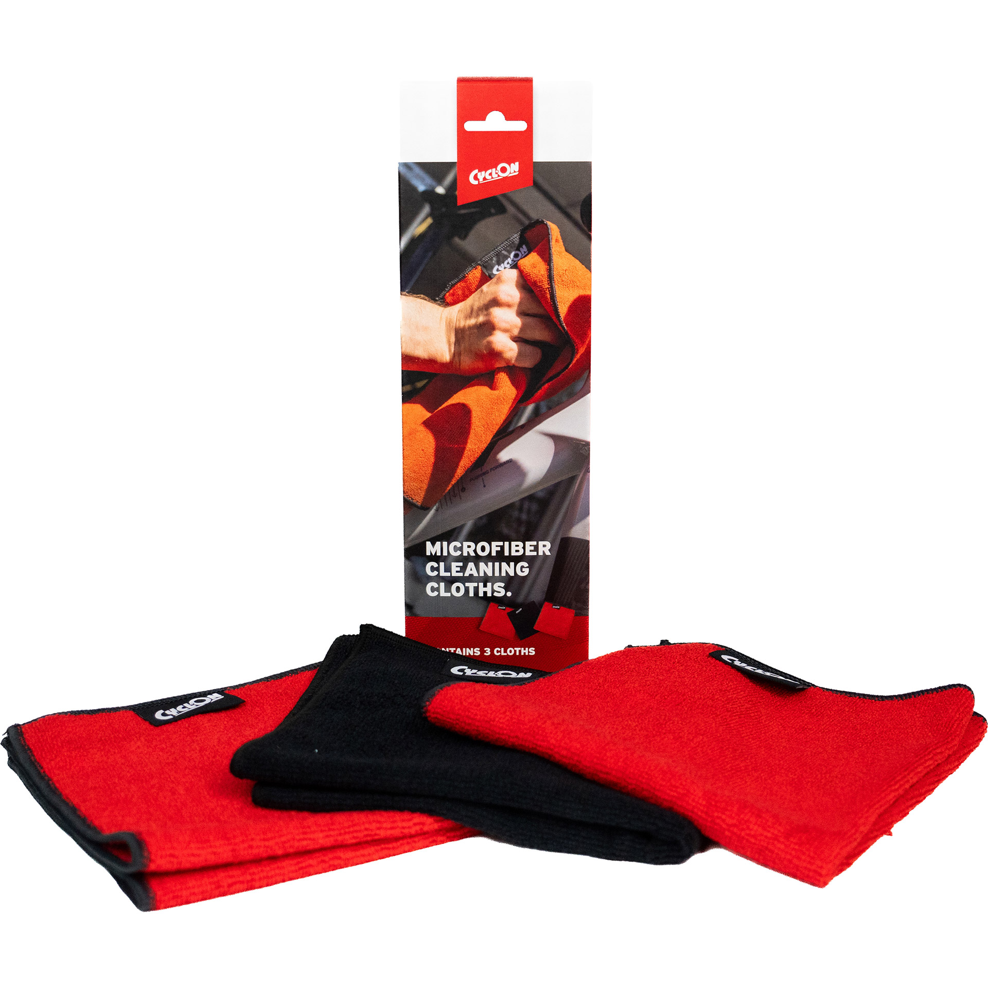 CyclOn microvezeldoekjes 2 rood 1 zwart