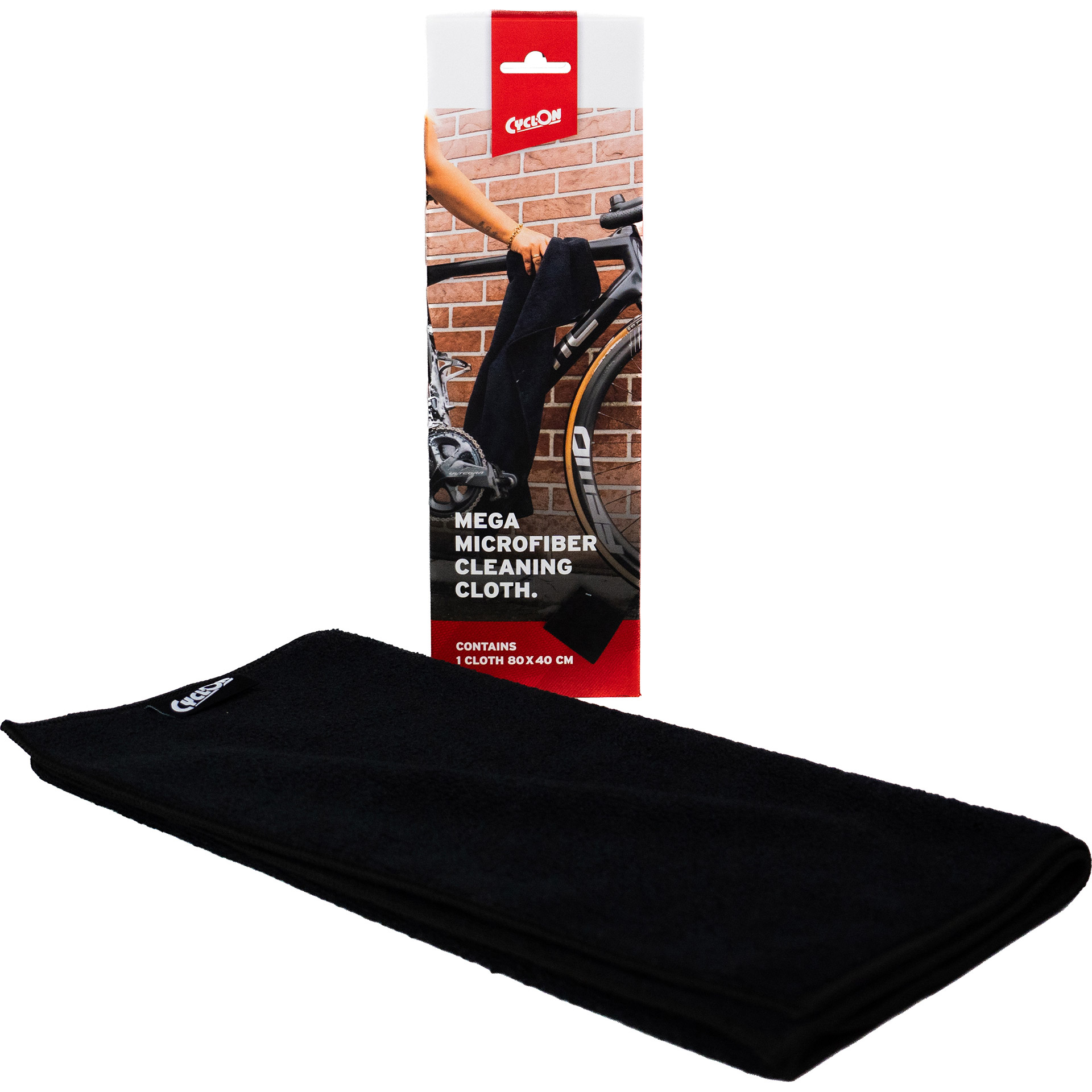 CyclOn microvezeldoek groot 80x40cm zwart