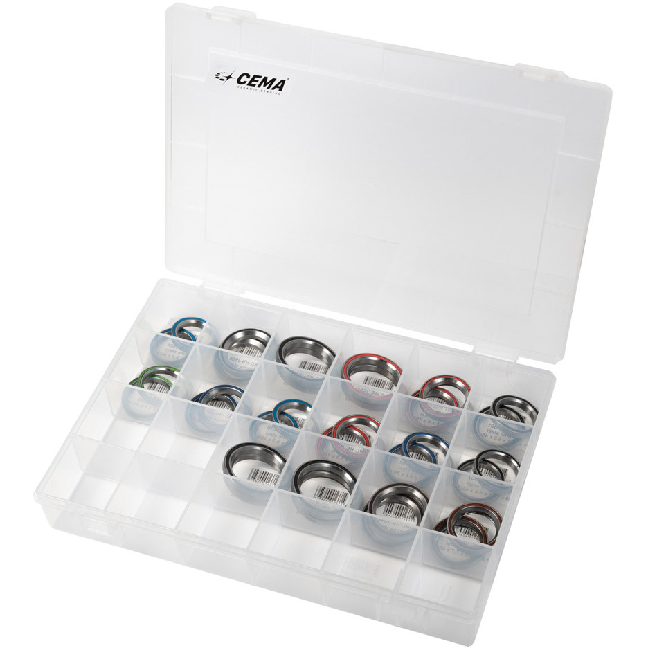 CEMA assortimentsdoos balhoofd lagers 32-delig chroom/staal
