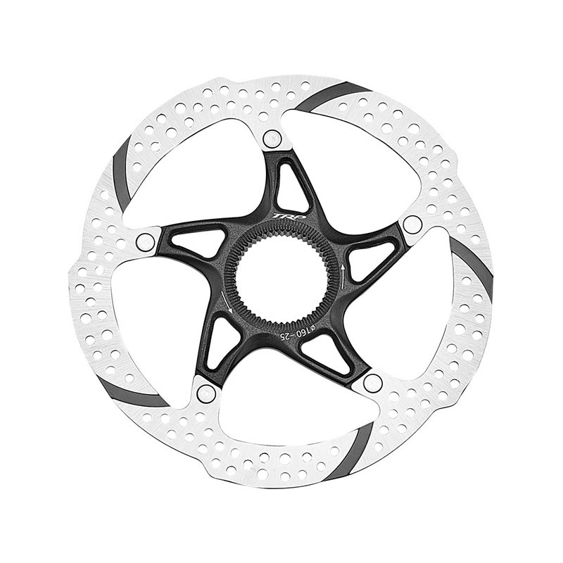 Remschijf TRP-25 centerlock 160mm Tektro zilver/zwart
