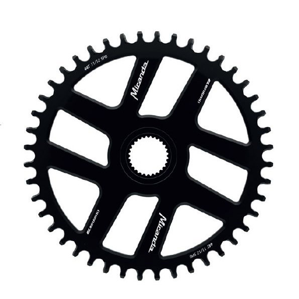 Miranda tandwiel 38T Bosch Gen4 47,5mm zwart aluminium