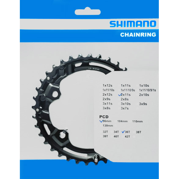Shimano kettingblad Deore 11V 36T FC-M5100-2 zwart