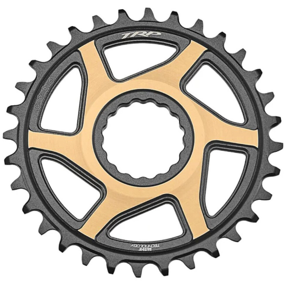 TRP kettingblad CR-M9050 32t boost 3mm offset zwart/goud