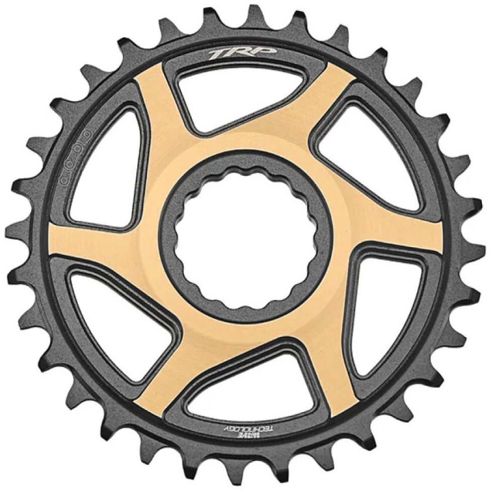 TRP kettingblad CR-M9050 34t boost 3mm offset zwart/goud