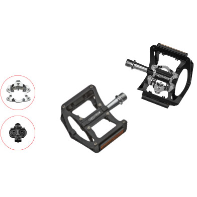 Ergotec pedalen EP Superlight 9/16" aluminium zwart