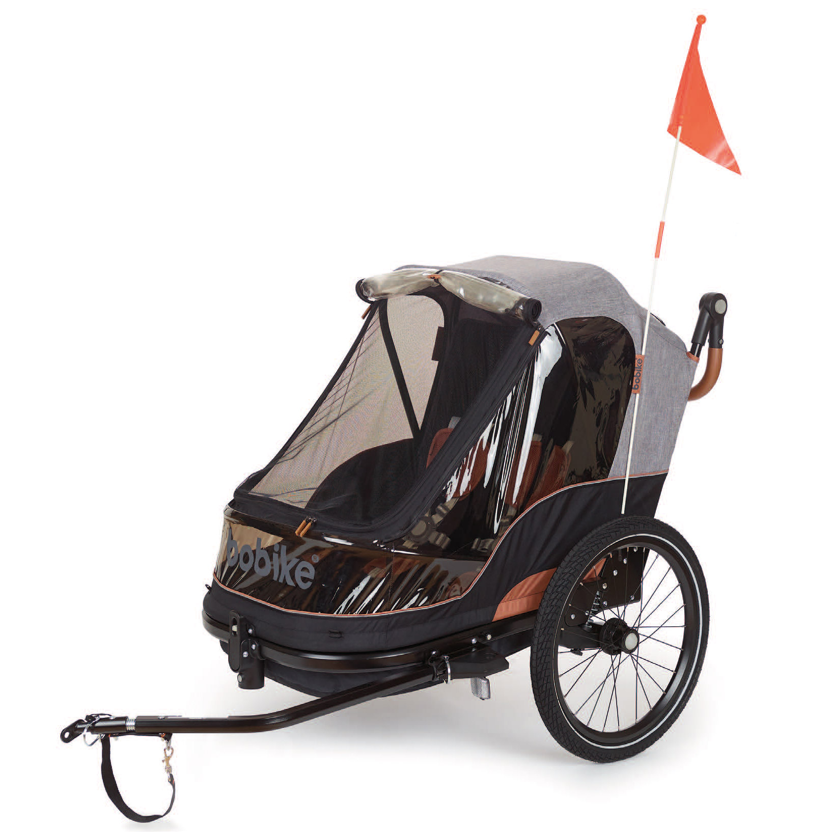Bobike fietskar / trailer Moobe Grey voor 2 kinderen