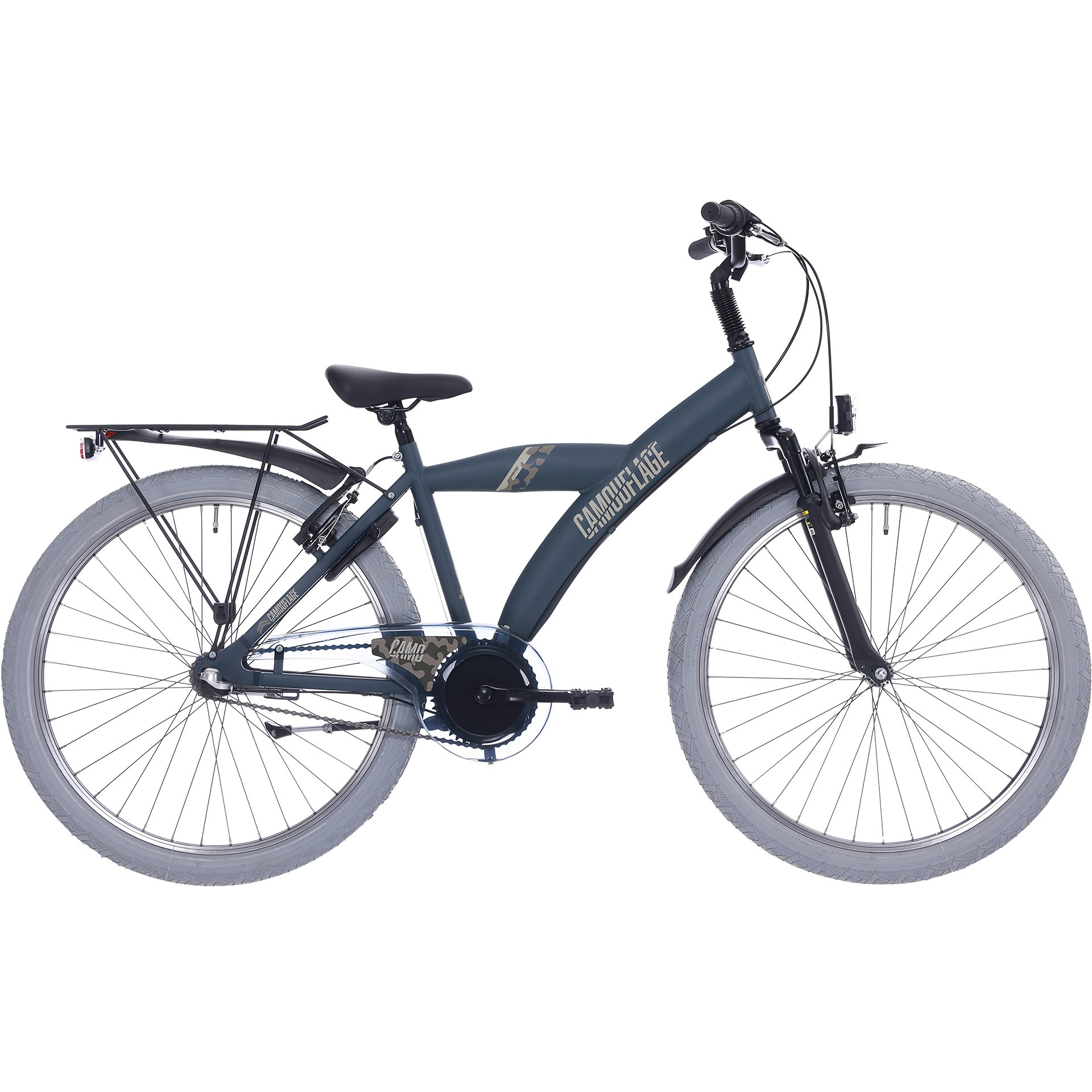 BFN jongensfiets Camouflage 26" 3v remnaaf mat donkergroen