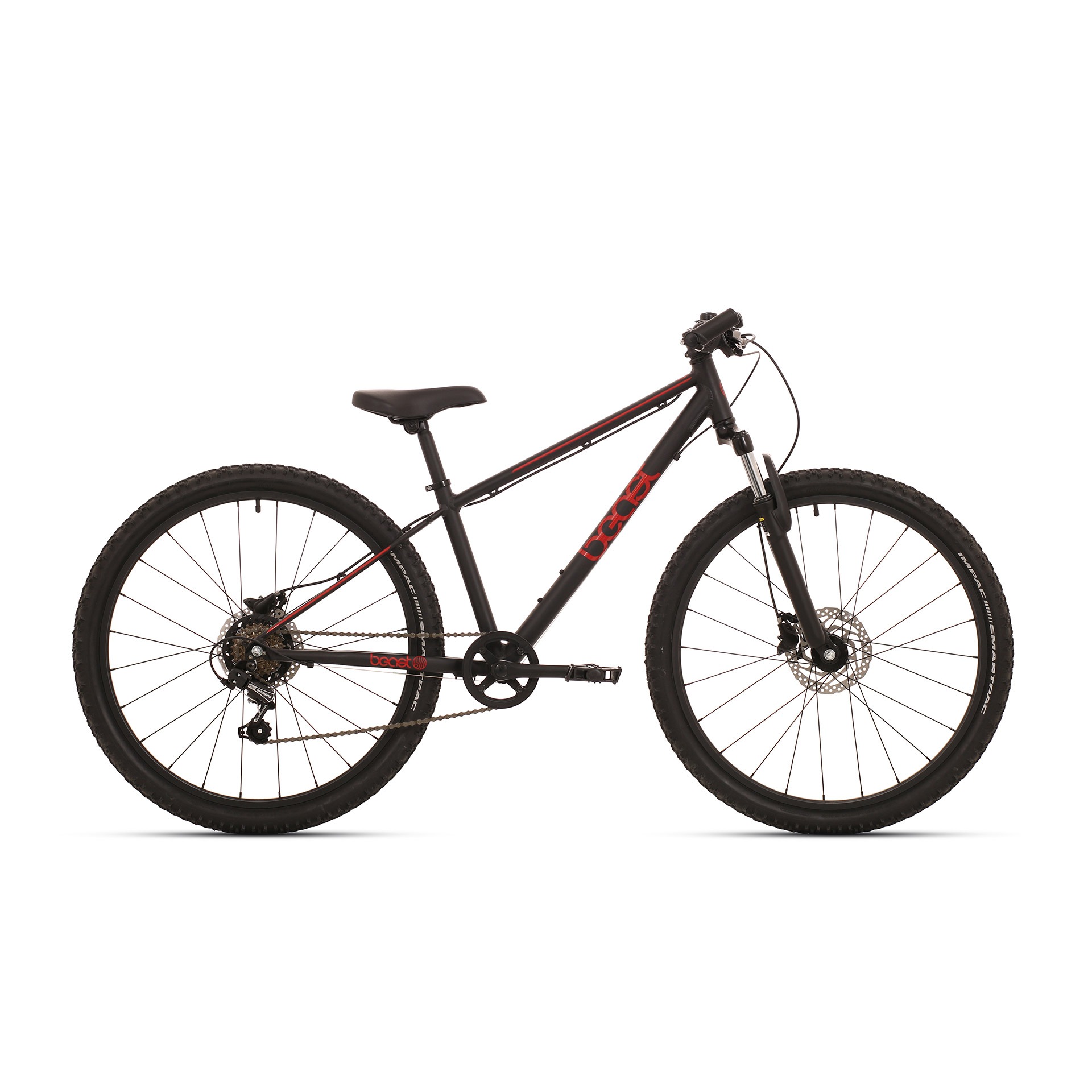 BFN jongensfiets The Beast 24" disc zwart/rood