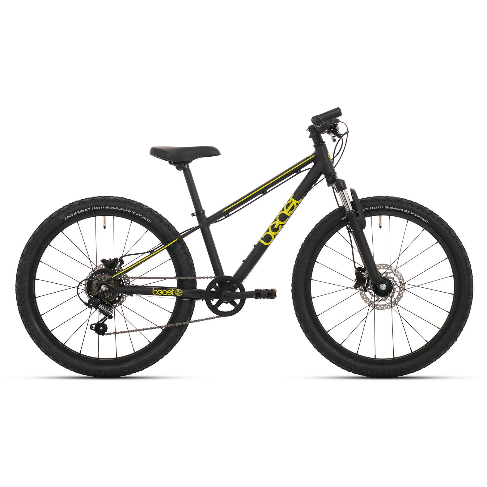 BFN jongensfiets The Beast 24" disc zwart/geel
