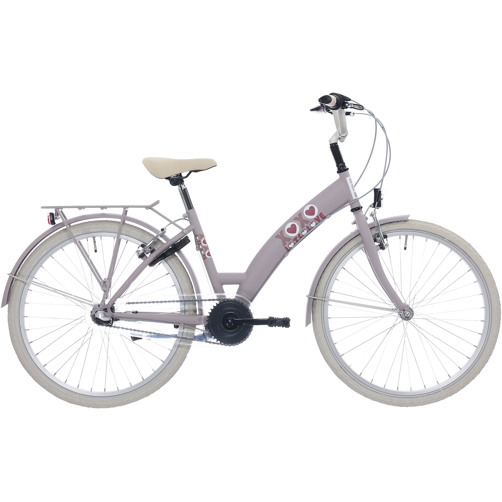 BFN meisjesfiets Lots of love 26" 3v remnaaf lichtroze
