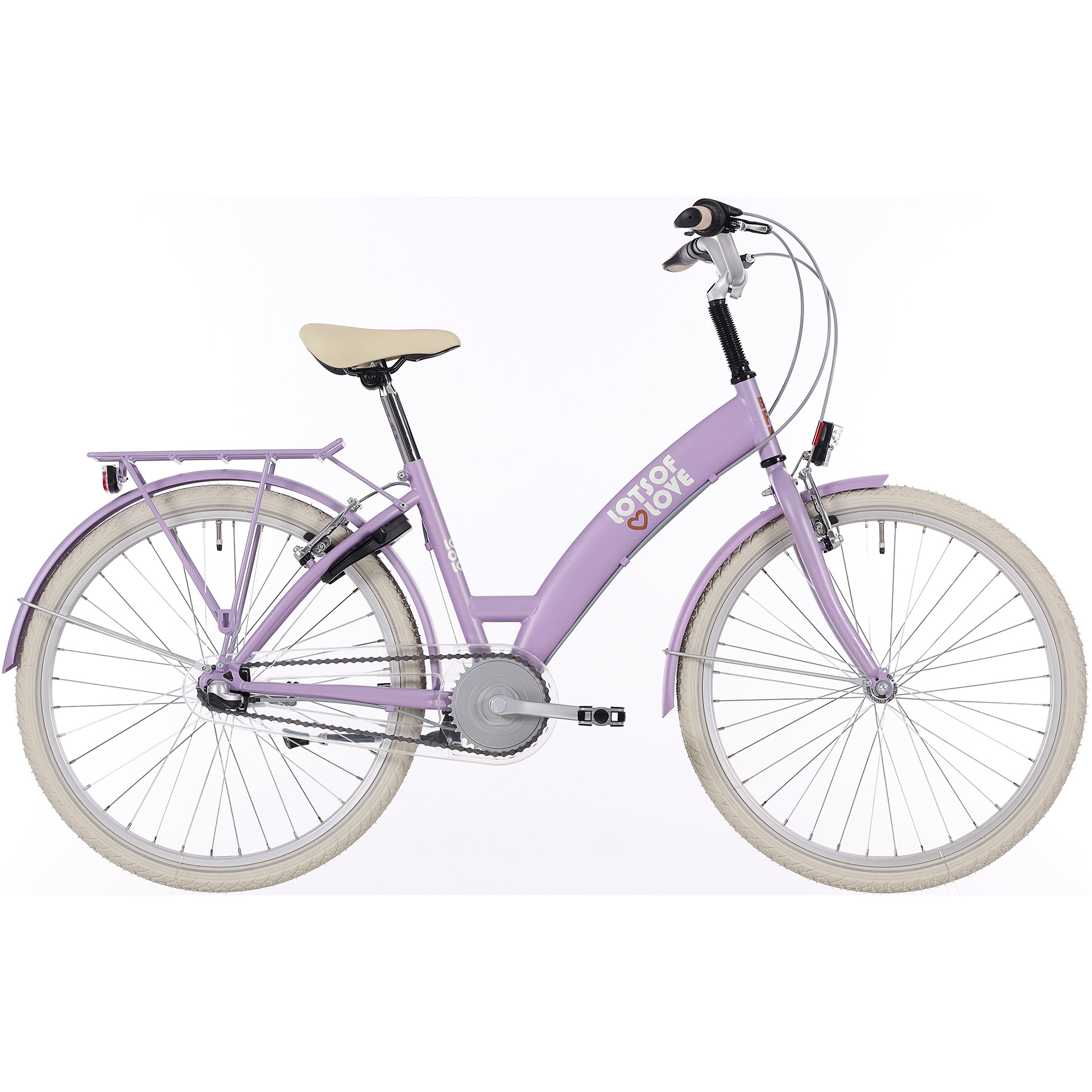 BFN meisjesfiets Lots of Love 24" 3v remnaaf mat lila/violet