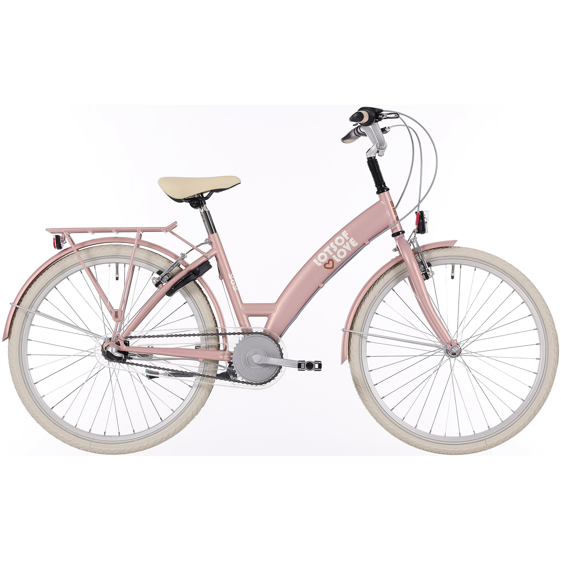 BFN meisjesfiets Lots of Love 24" 3v remnaaf mat roze