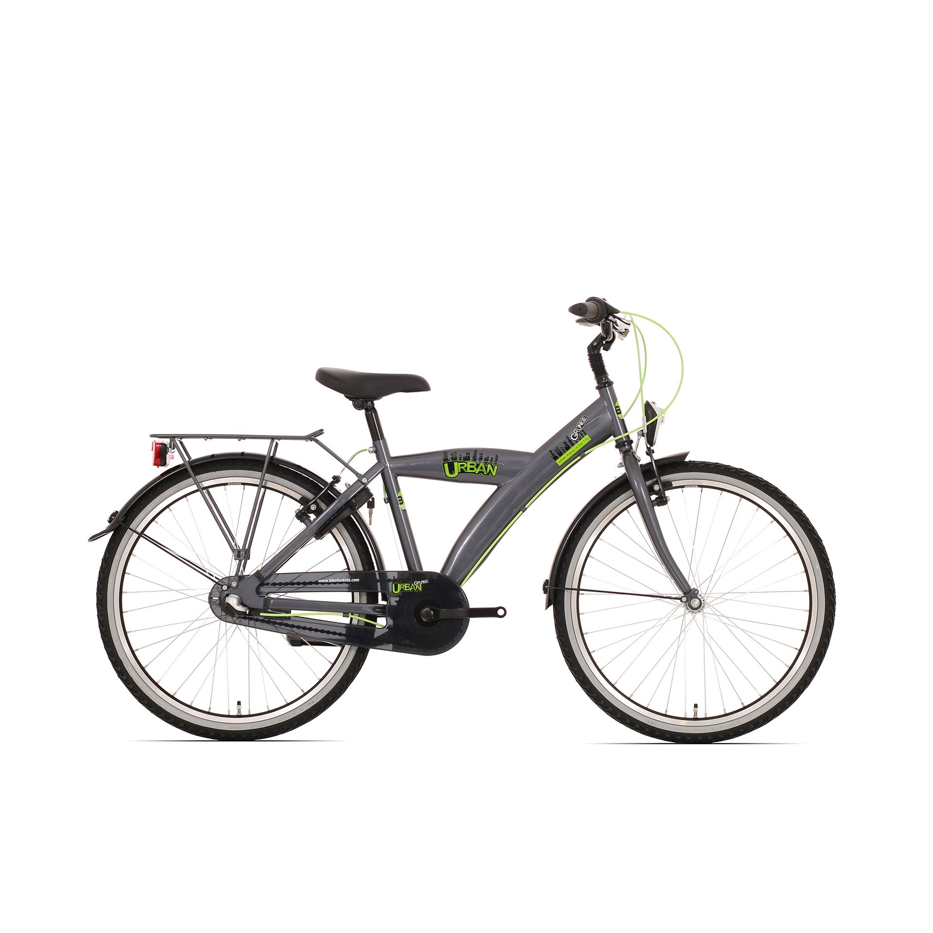 BFN jongensfiets Urban 24" 3v remnaaf glans titanium