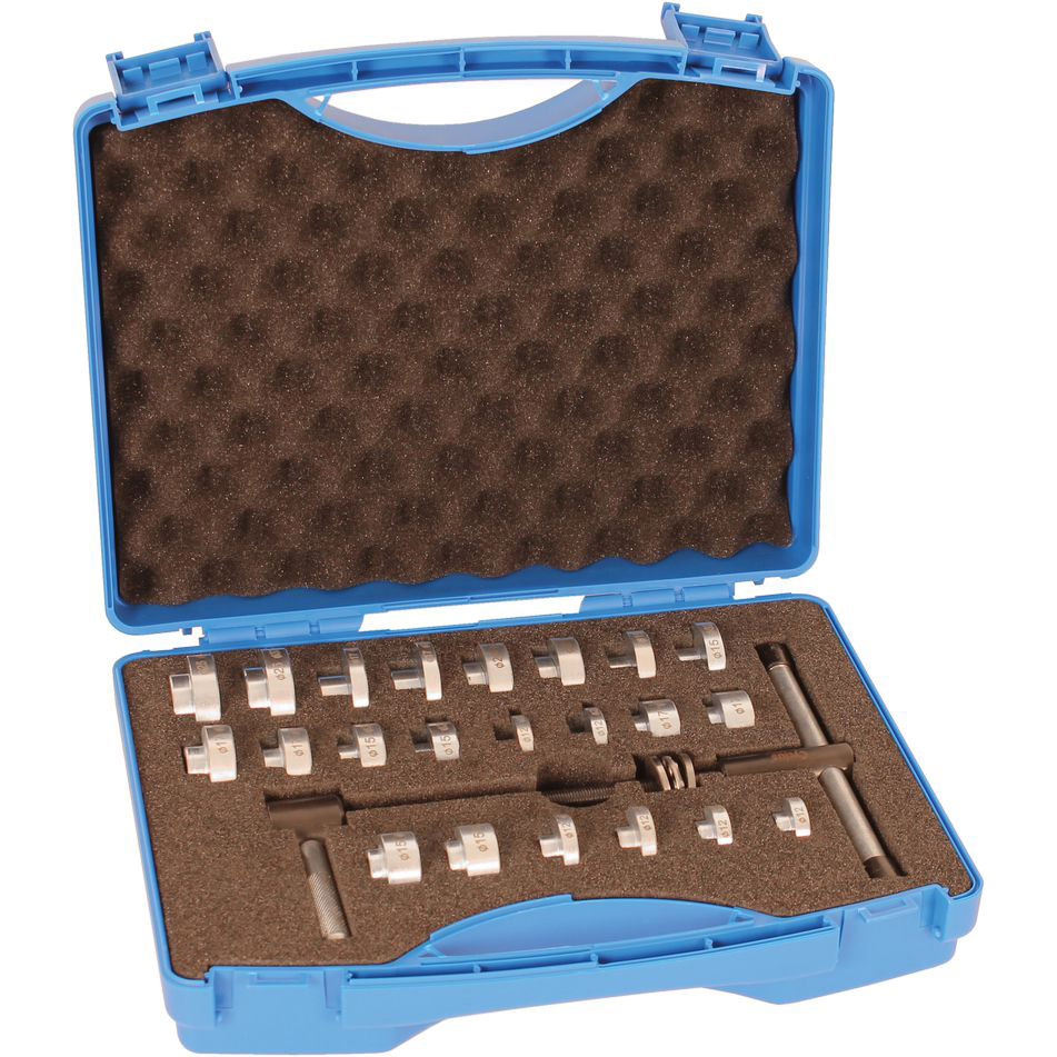 Cyclus lagerinpersset met inpersbussen in koffer