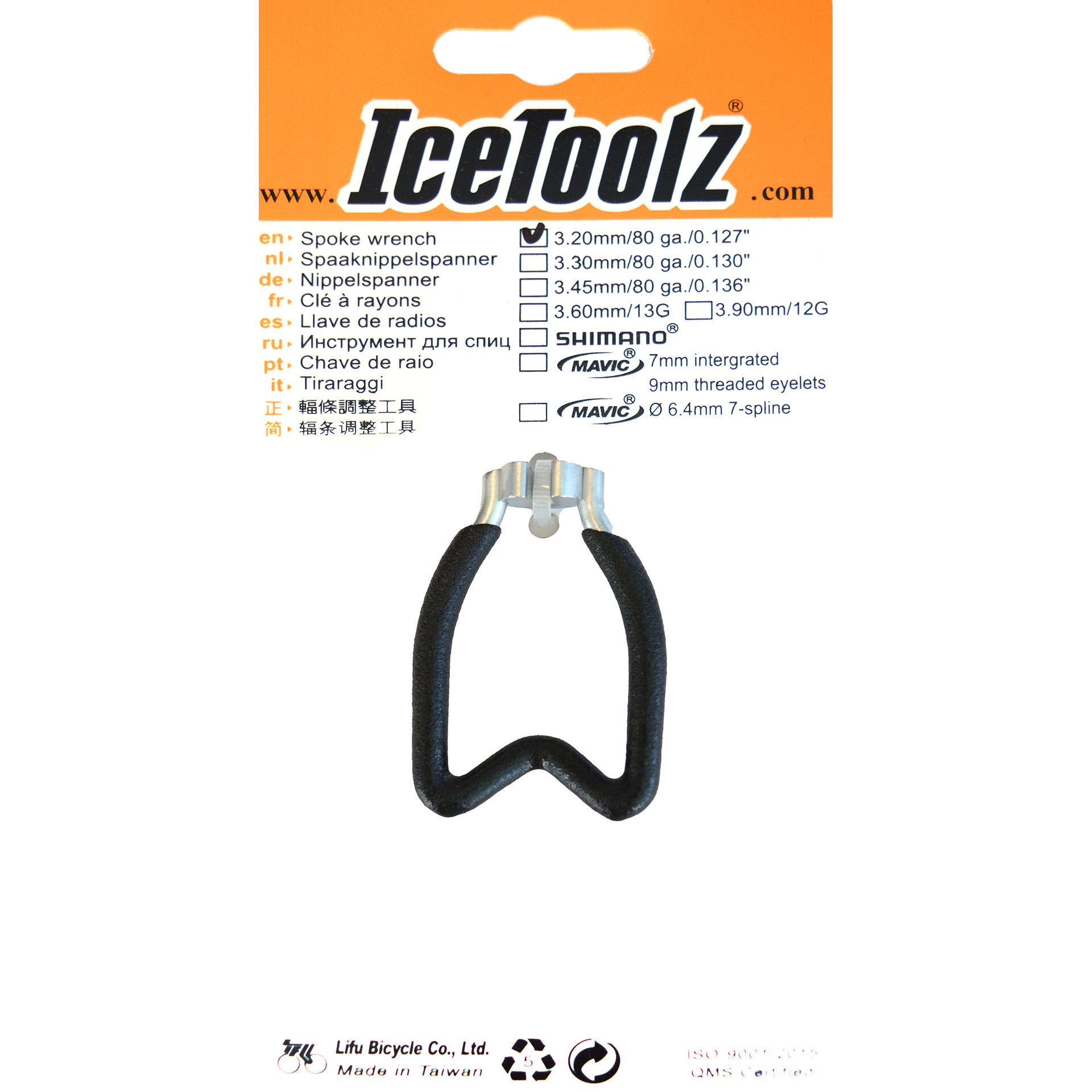 IceToolz spaaknippelspanner  3,20mm/0,127" zwart
