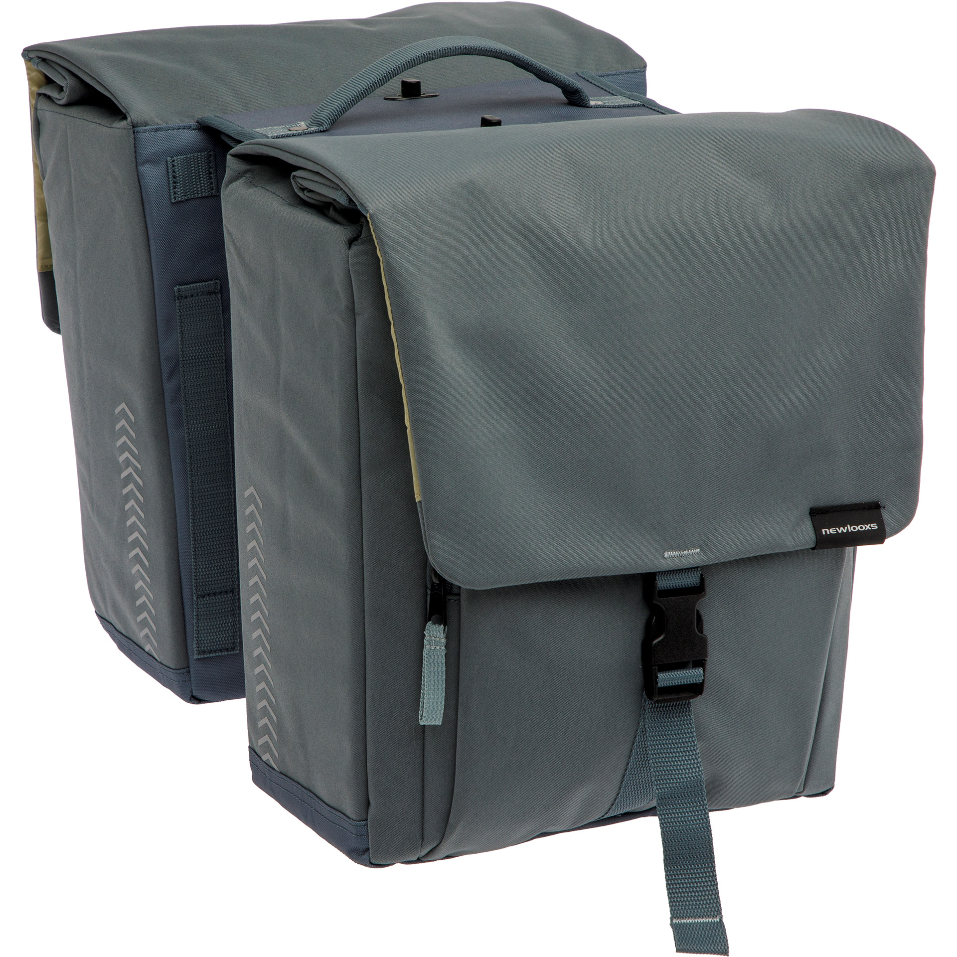 New Looxs dubbele tas Tulum afneemb. 32l rPET grijs/groen