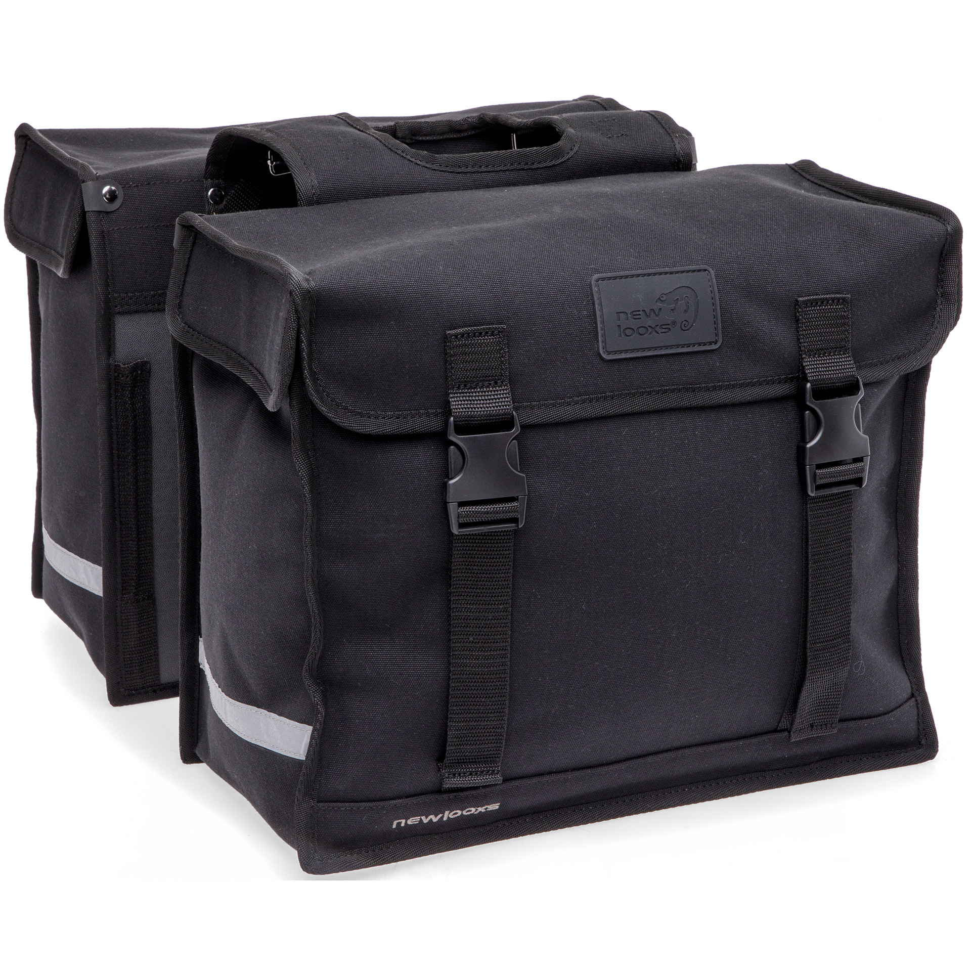 New Looxs dubbele tas Deluxe 46l canvas zwart