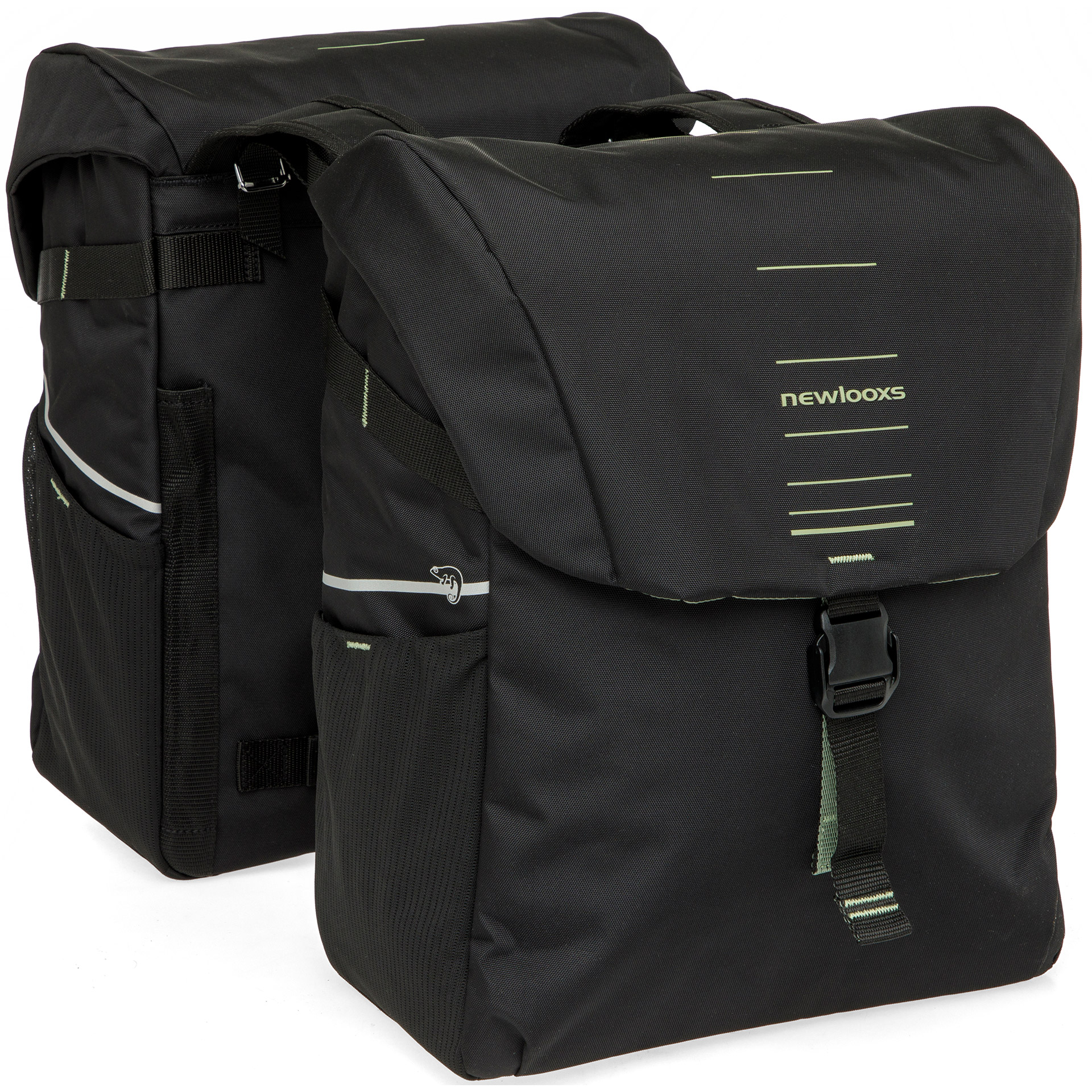 New Looxs dubbele tas Vigo 40l polyester zwart/groen