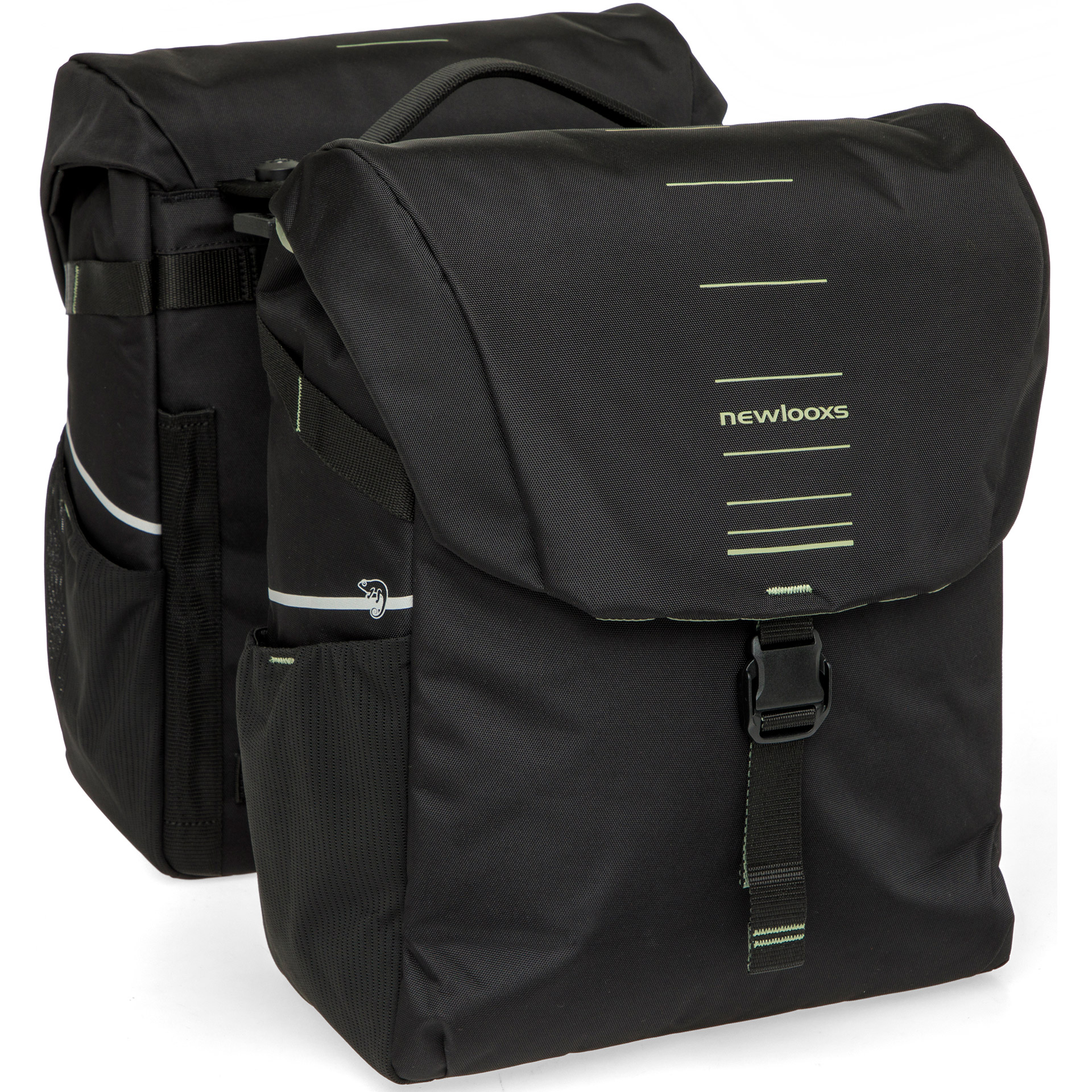 New Looxs dubbele tas Vigo MIK 2.0 40l polyester zwart/groen