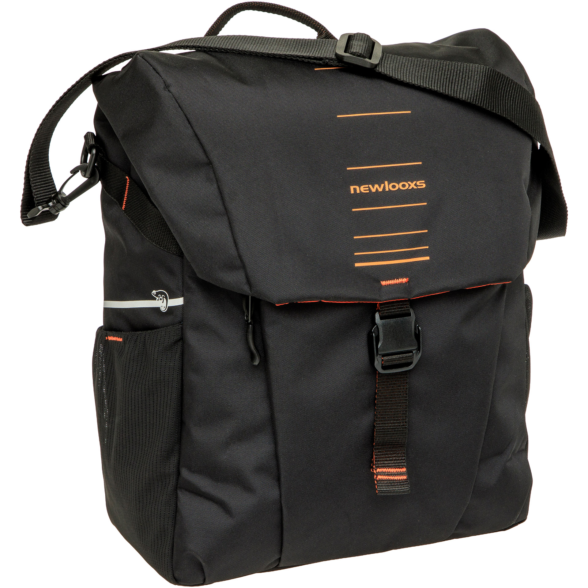 New Looxs enkele tas Vigo 20l polyester zwart/oranje