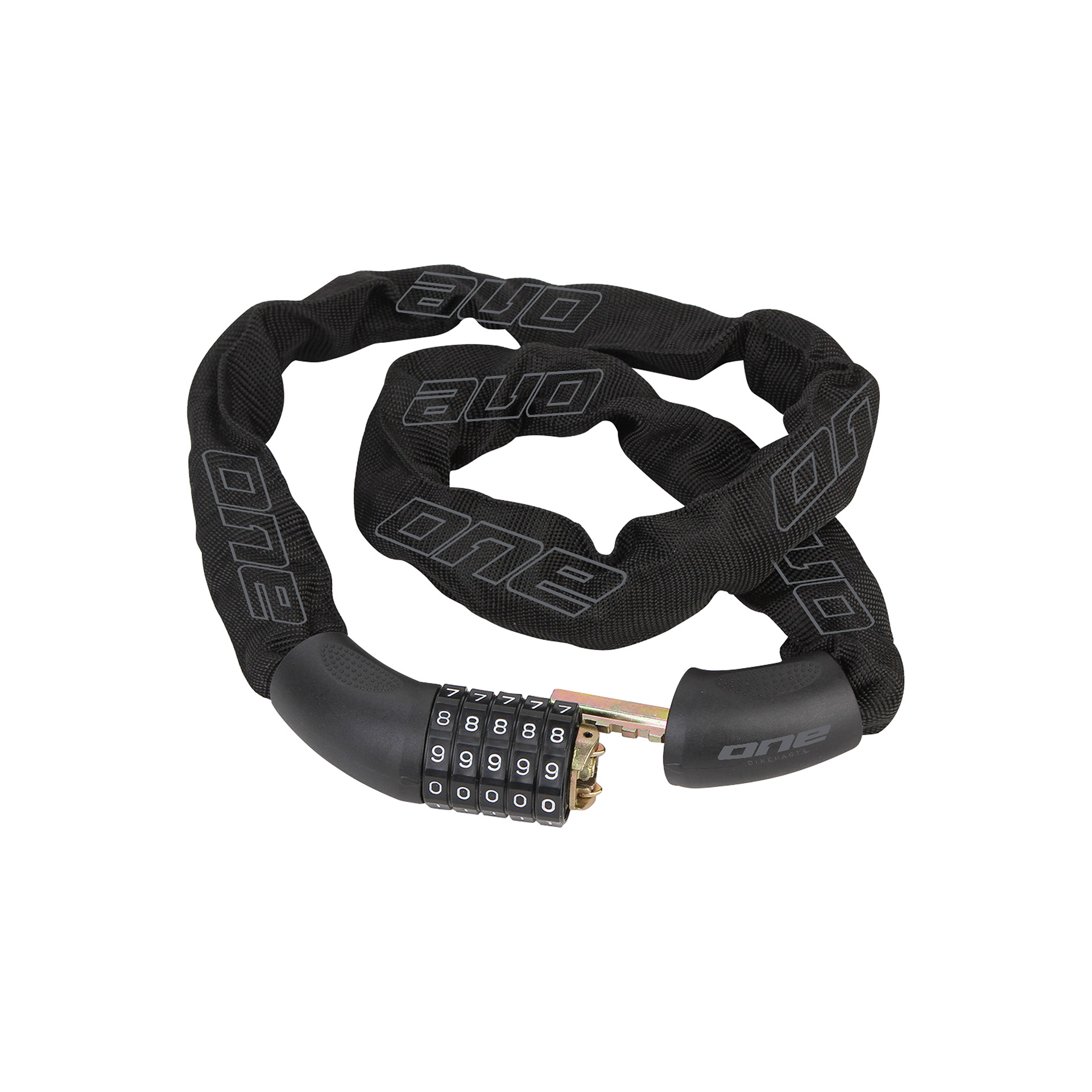 One kettingcijferslot 6.90  6mm/90cm black/grey