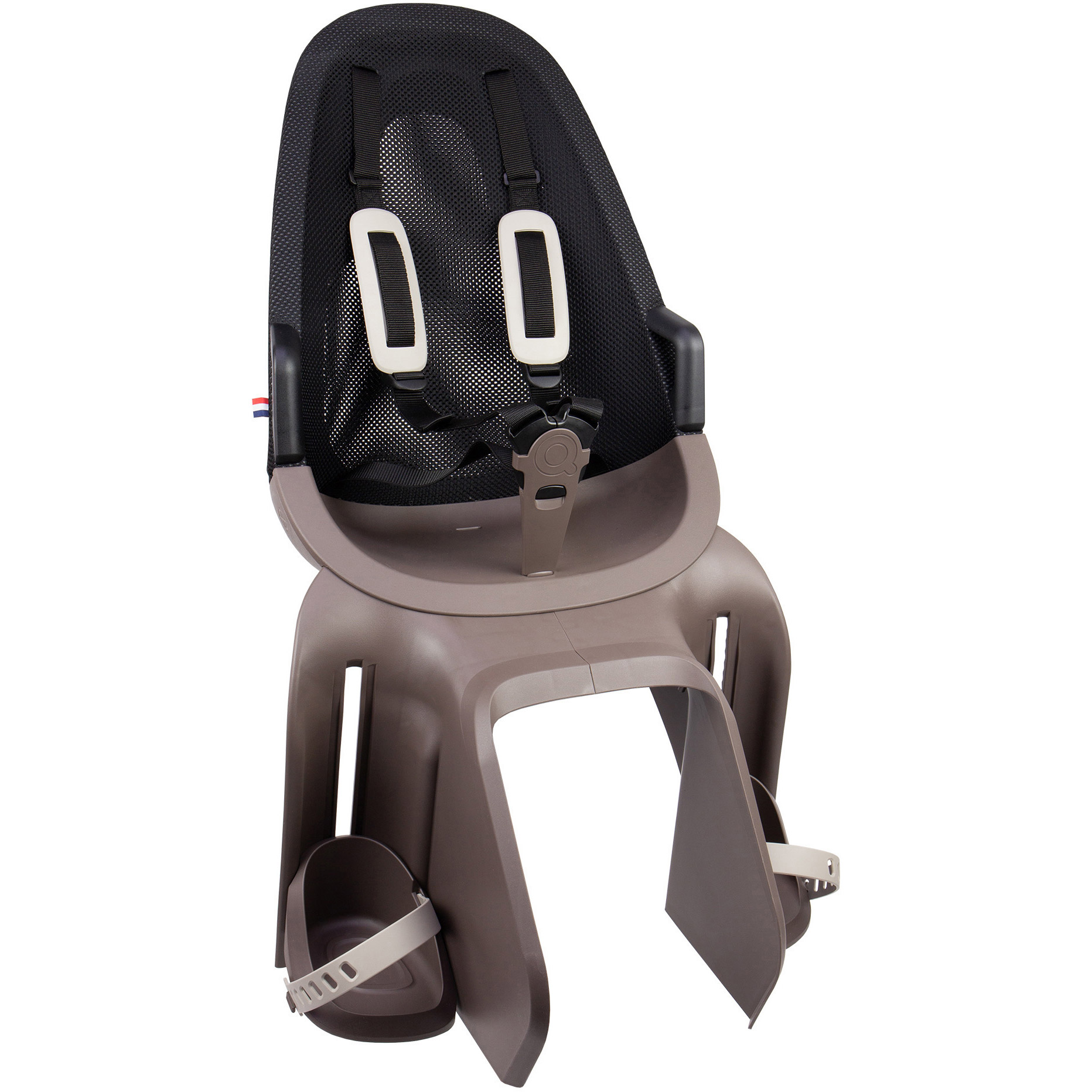 Qibbel achterzitje Air bagagedrager zwart/lichtbruin